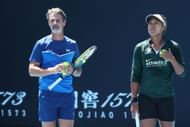 Patrick Mouratoglou and Naomi Osaka at the Australian Open 2025. (Photo: Getty)